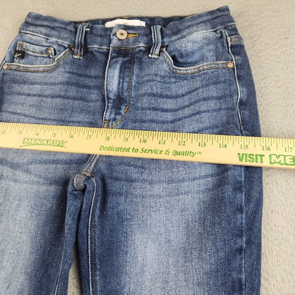 Kancan Women’s Size 5/26 Maria High Rise Ankle Skinny Jeans Medium Wash Raw Hem - Picture 4 of 13